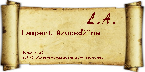 Lampert Azucséna névjegykártya